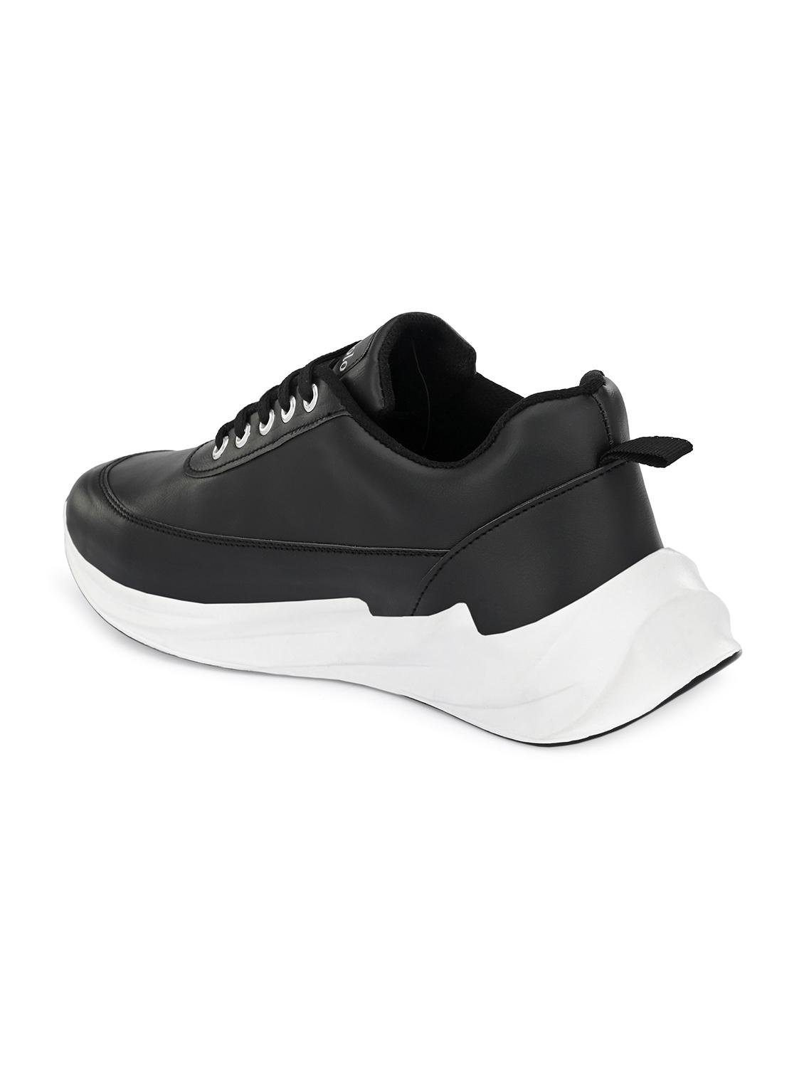 black leather lace up sneakers - 17540788 - Zoom Image - 3
