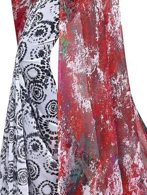 printed pre-stitched saree - 17540795 - Standard Image - 2