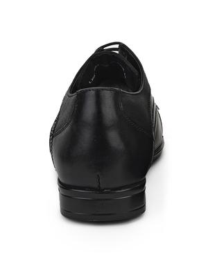 black leather laceup derbies - 17540989 - Standard Image - 3
