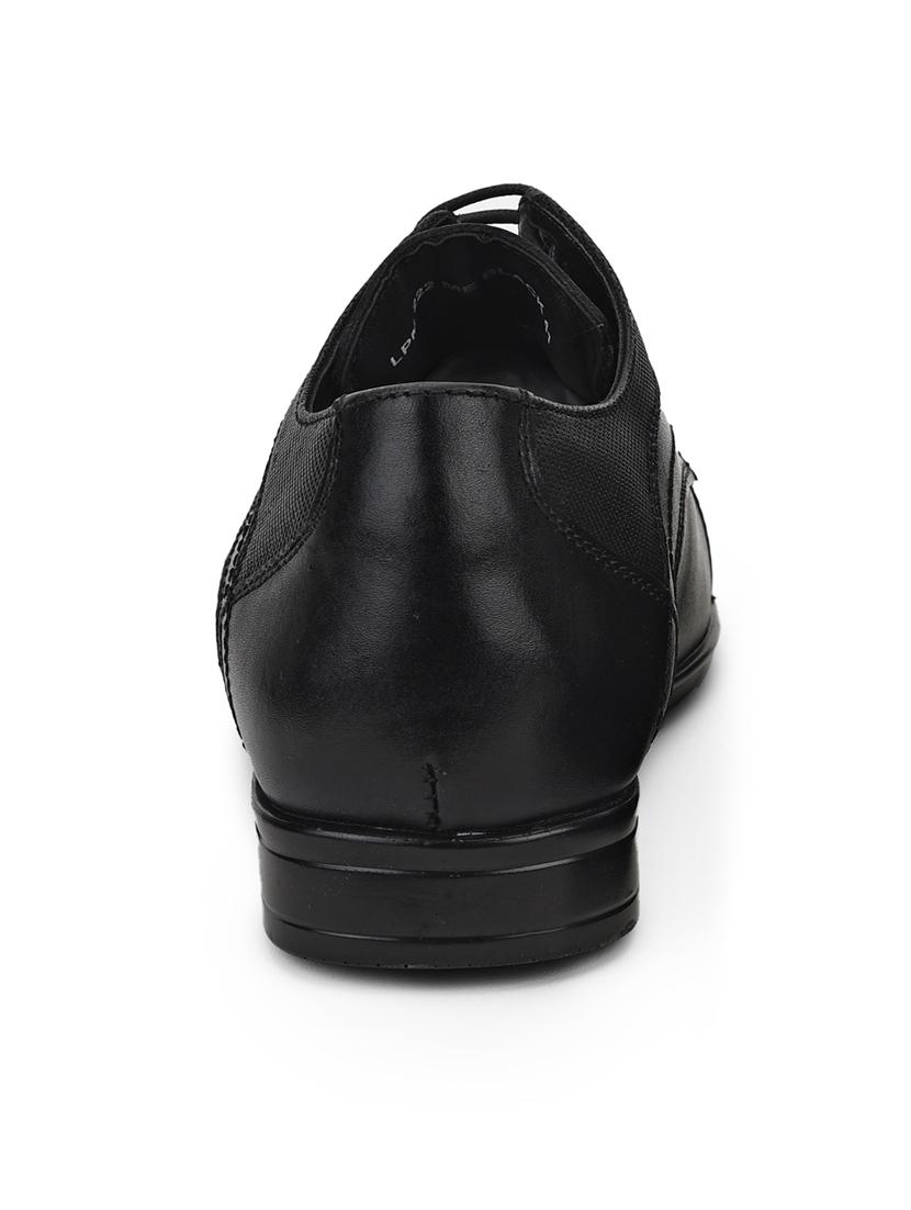 black leather laceup derbies - 17540989 - Zoom Image - 3