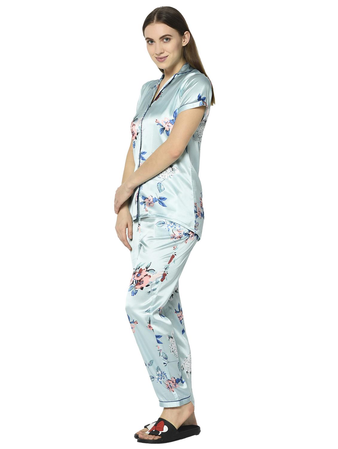 floral nightwear pajama set - 17541209 - Zoom Image - 2