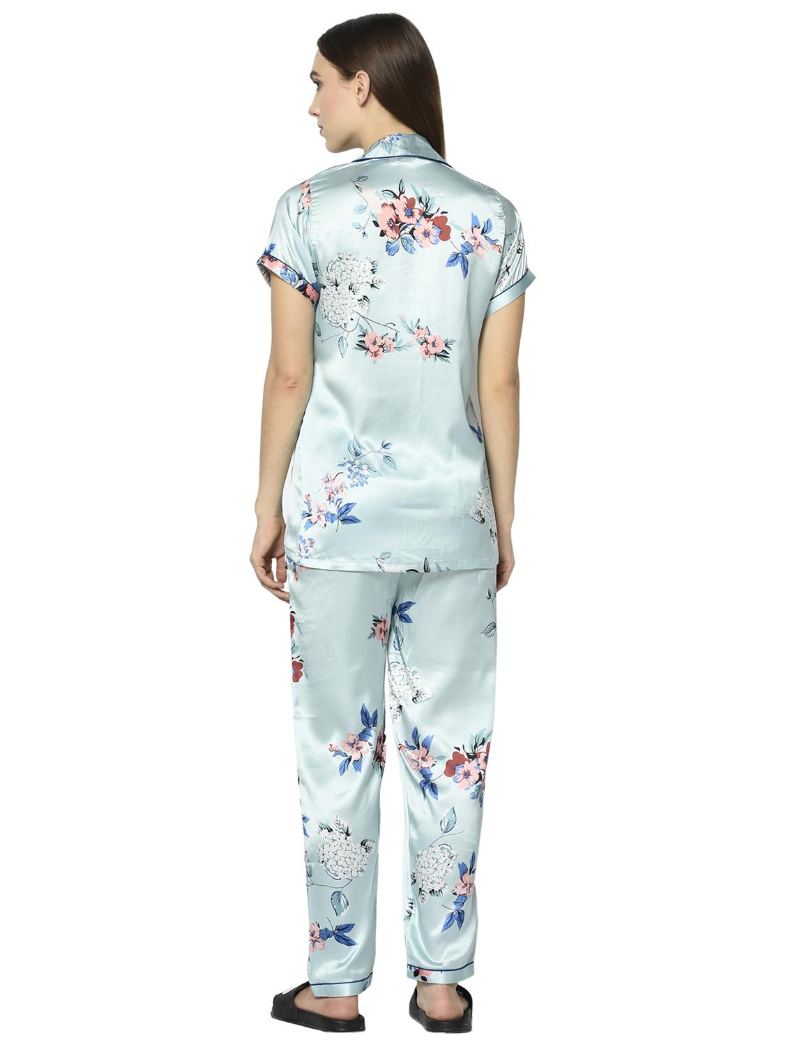 floral nightwear pajama set - 17541209 - Zoom Image - 3