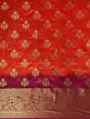 self design banarasi saree with blouse - 17541295 - Standard Image - 4