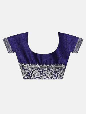 bordered embroidered saree with blouse - 17541312 - Standard Image - 3
