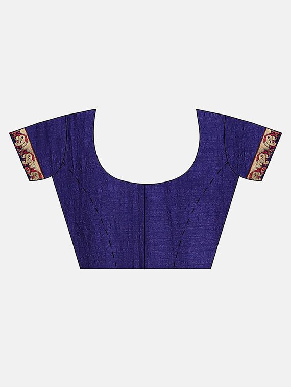 bordered embroidered saree with blouse - 17541316 - Zoom Image - 3