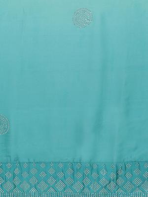 solid embellished bordered saree with blouse - 17541325 - Standard Image - 4