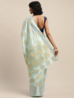 jacquard banarasi saree with blouse - 17541375 - Standard Image - 2