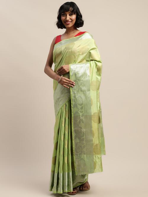 jacquard banarasi saree with blouse - 17541378 - Standard Image - 1