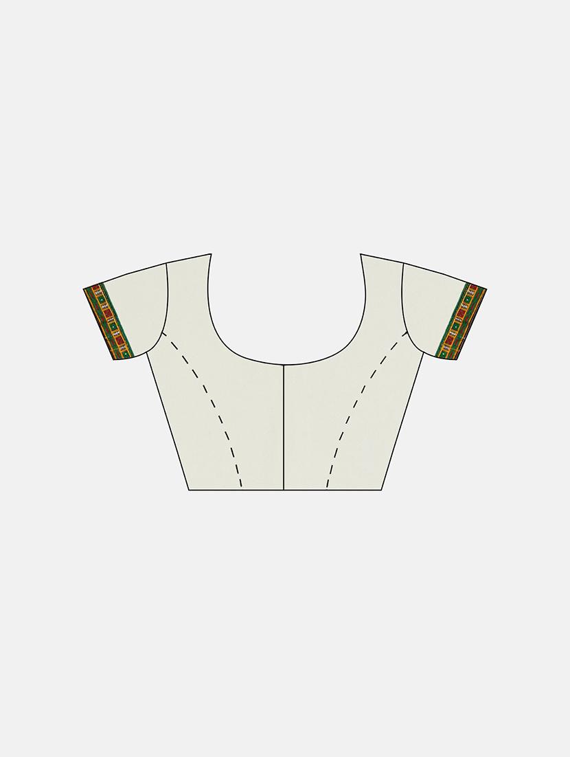 bandhani half and half embroidered saree with blouse - 17541392 - Zoom Image - 3