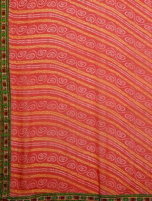 bandhani half and half embroidered saree with blouse - 17541393 - Standard Image - 5