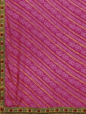 bandhani half and half embroidered saree with blouse - 17541395 - Standard Image - 5