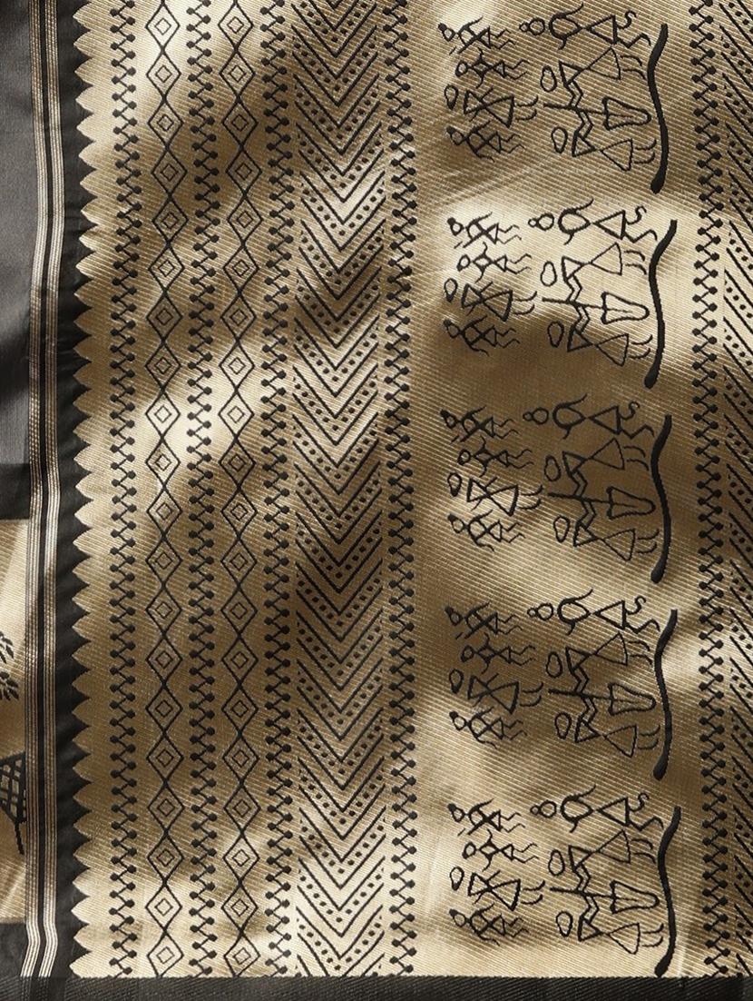 ethnic motifs banarasi saree with blouse - 17541397 - Zoom Image - 4