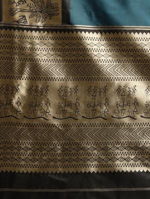 ethnic motifs banarasi saree with blouse - 17541398 - Standard Image - 5