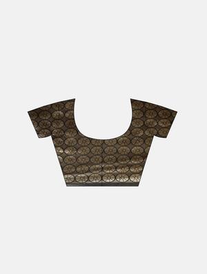 ethnic motifs banarasi saree with blouse - 17541399 - Standard Image - 3