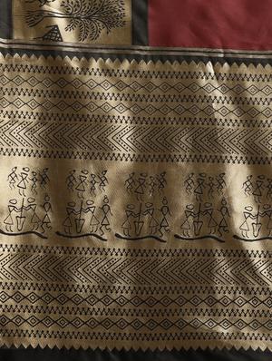 ethnic motifs banarasi saree with blouse - 17541399 - Standard Image - 5
