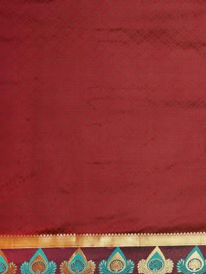 zari bordered printed saree with blouse - 17541403 - Standard Image - 4