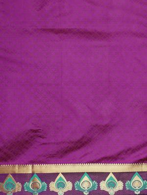 zari bordered printed saree with blouse - 17541405 - Standard Image - 5