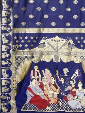 ethnic motifs banarasi saree with blouse - 17541411 - Standard Image - 4
