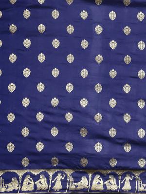 ethnic motifs banarasi saree with blouse - 17541411 - Standard Image - 5