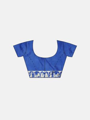 ethnic motifs banarasi saree with blouse - 17541413 - Standard Image - 3