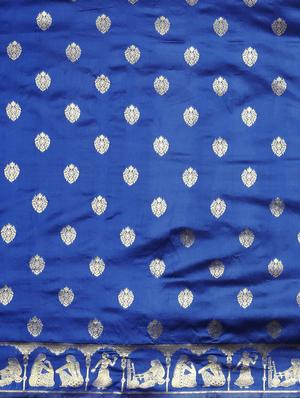 ethnic motifs banarasi saree with blouse - 17541413 - Standard Image - 4