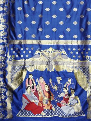 ethnic motifs banarasi saree with blouse - 17541413 - Standard Image - 5