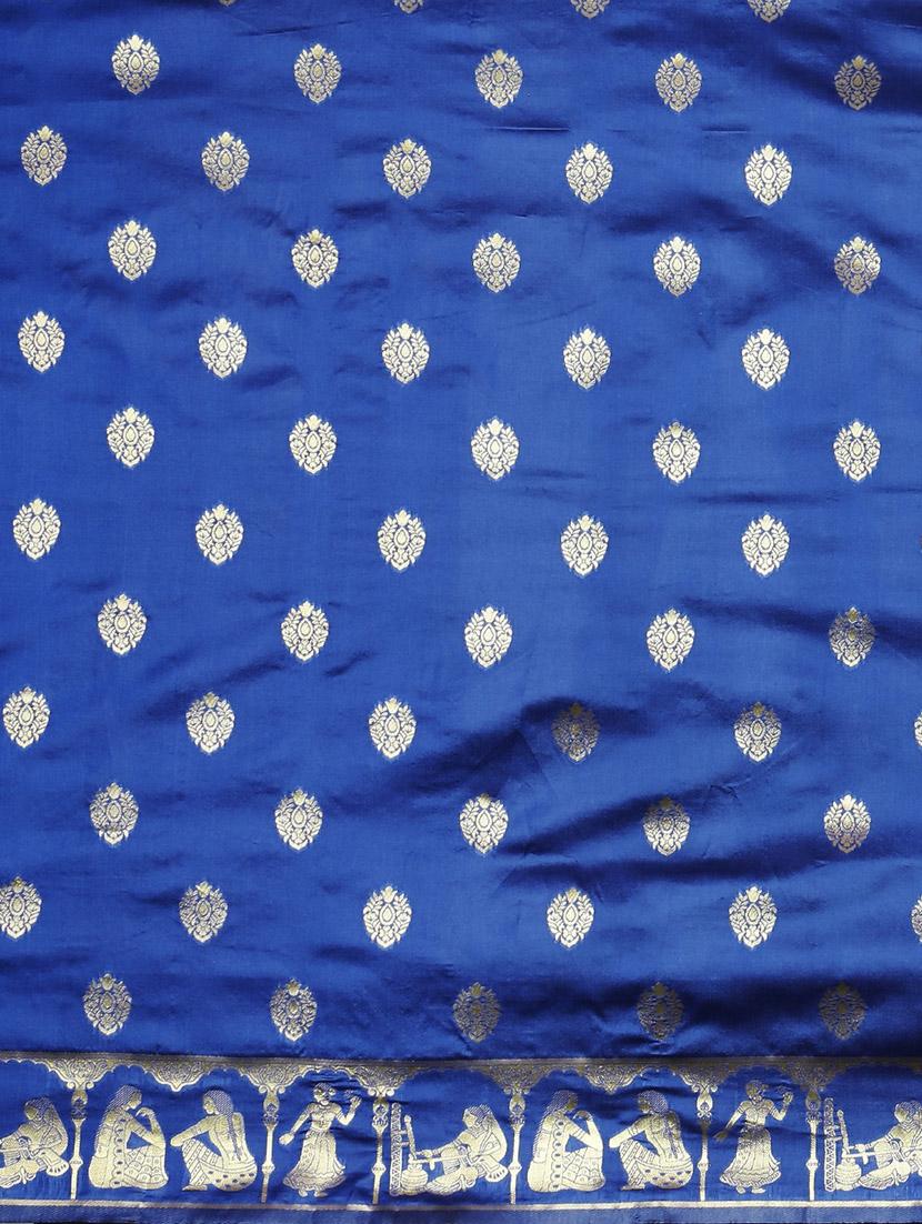 ethnic motifs banarasi saree with blouse - 17541413 - Zoom Image - 4