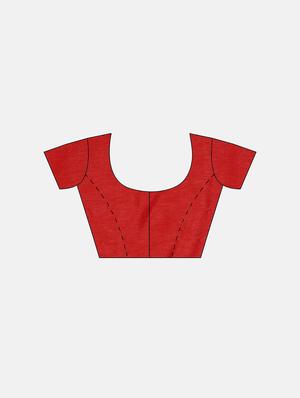 lace detailed checkered saree with blouse - 17541415 - Standard Image - 3
