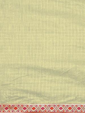 lace detailed checkered saree with blouse - 17541415 - Standard Image - 5
