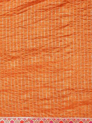 lace detailed checkered saree with blouse - 17541417 - Standard Image - 4