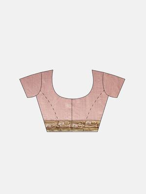 lace bordered embroidered saree with blouse - 17541419 - Standard Image - 3