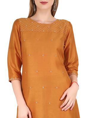 embroidered straight kurta - 17541436 - Standard Image - 4