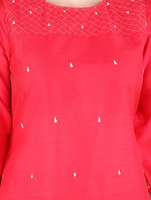 embroidered straight kurta - 17541438 - Standard Image - 5