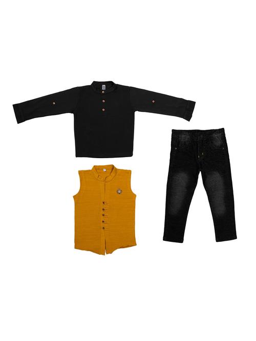 yellow cotton full length sets twin sets - 17541447 - Very Small Image - 1