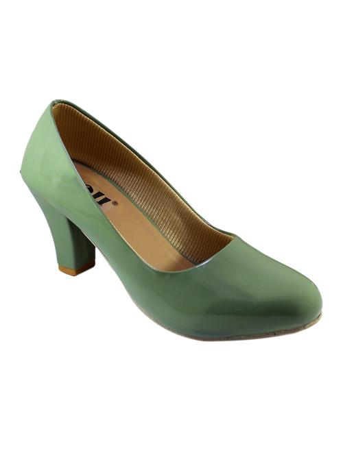green patent leather slip on pumps - 17541474 - Very Small Image - 1
