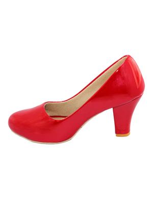 red patent leather slip on pumps - 17541477 - Standard Image - 2