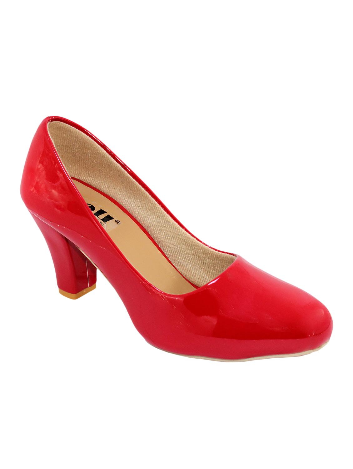 red patent leather slip on pumps - 17541477 - Zoom Image - 1