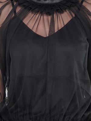 mock neck sheer top - 17542060 - Standard Image - 5