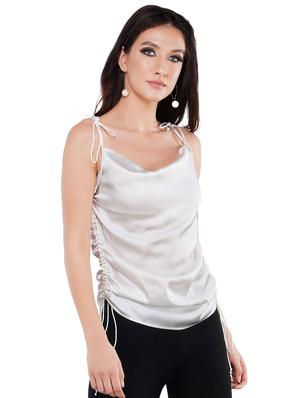 tie knot detail draped top - 17542069 - Standard Image - 2