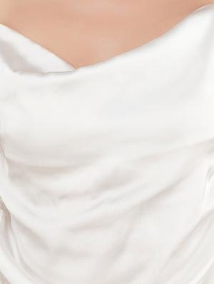 tie knot detail draped top - 17542069 - Standard Image - 5