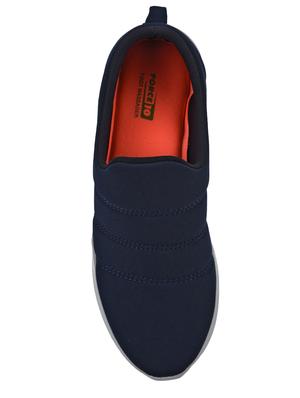 blue fabric slip on sports shoes - 17542075 - Standard Image - 4