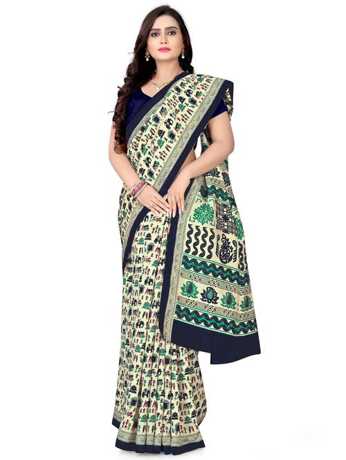 warli printed saree with blouse - 17542197 - Standard Image - 1
