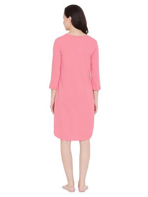 notch neck solid sleepshirt - 17542204 - Standard Image - 3