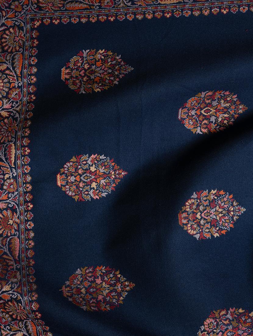 navy blue wool shawl - 17542227 - Zoom Image - 2
