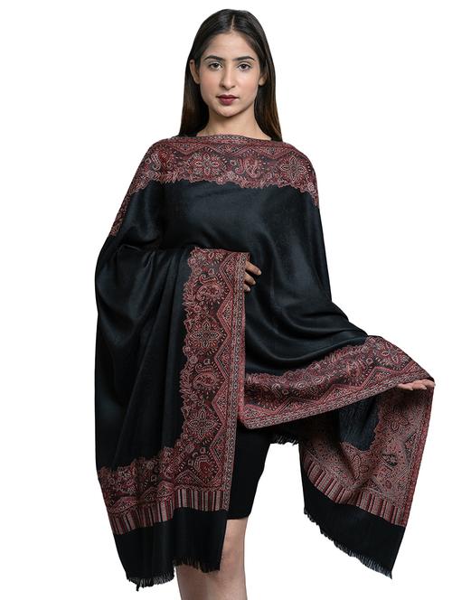black wool shawl - 17542231 - Standard Image - 1