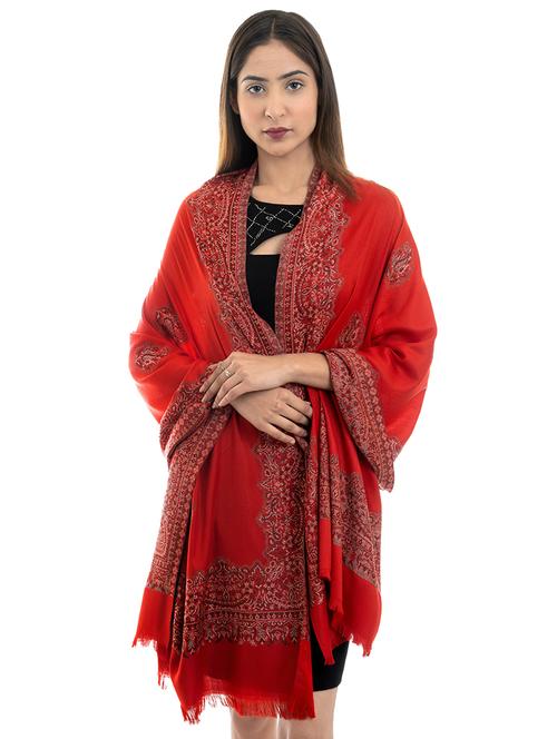 red wool shawl - 17542234 - Standard Image - 1