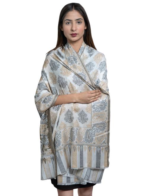 beige wool shawl - 17542249 - Standard Image - 1