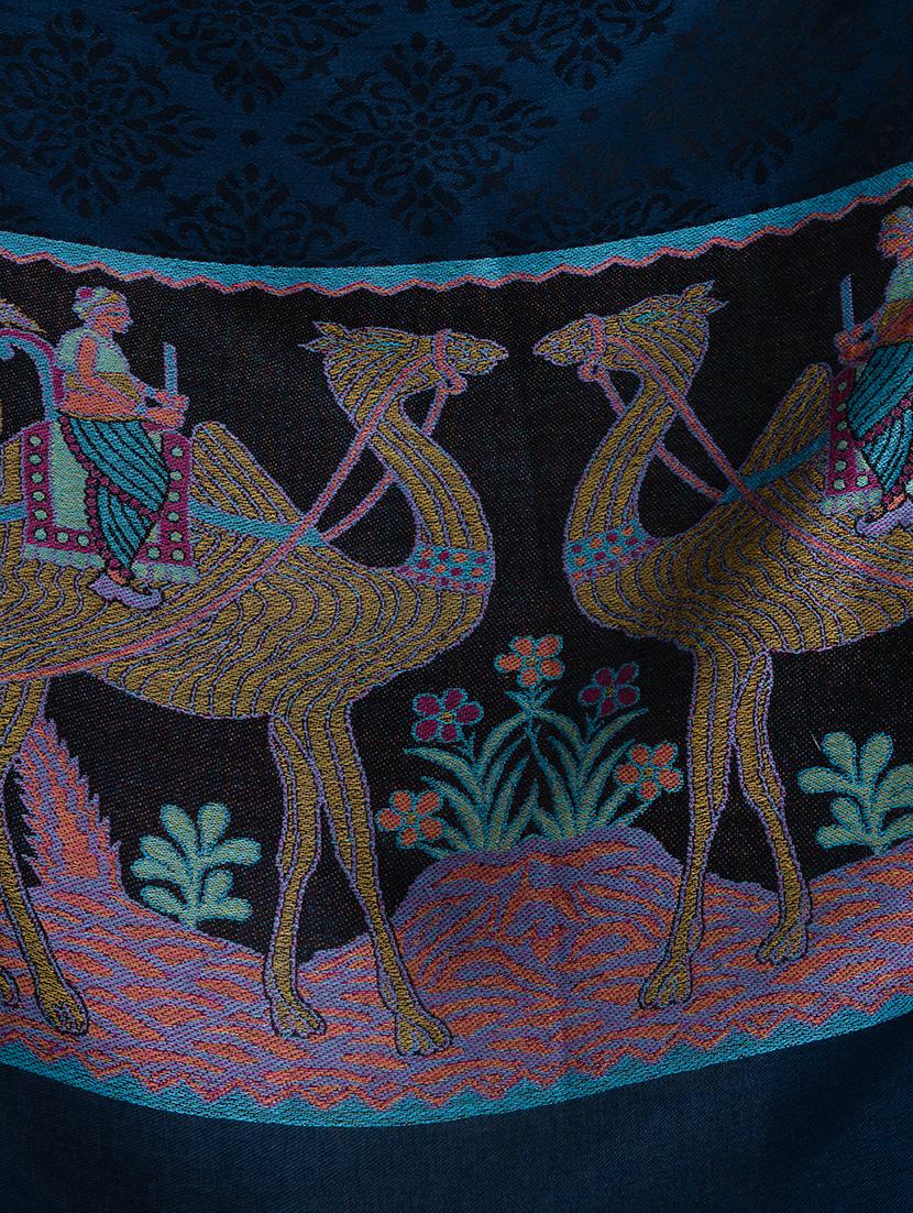 navy blue wool shawl - 17542252 - Zoom Image - 2