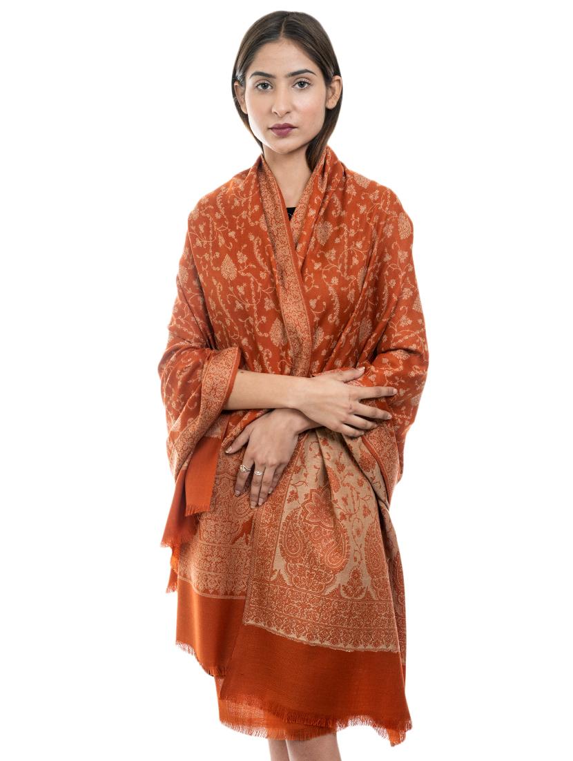 orange wool shawl - 17542256 - Zoom Image - 1