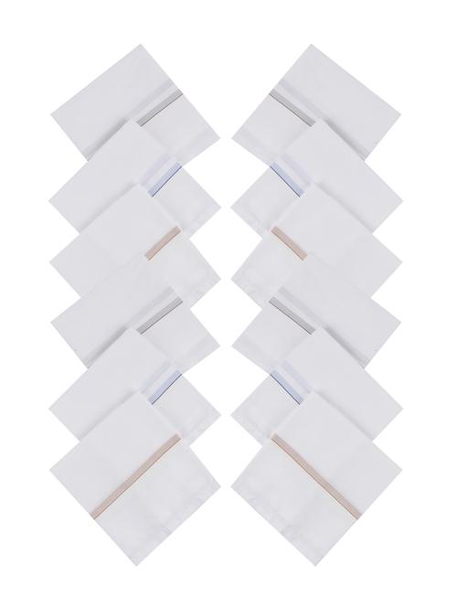 white cotton handkerchief set of 12 - 17542280 - Standard Image - 1